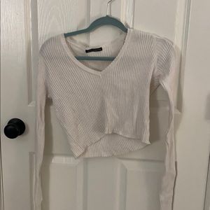 white long sleeve brandy shirt